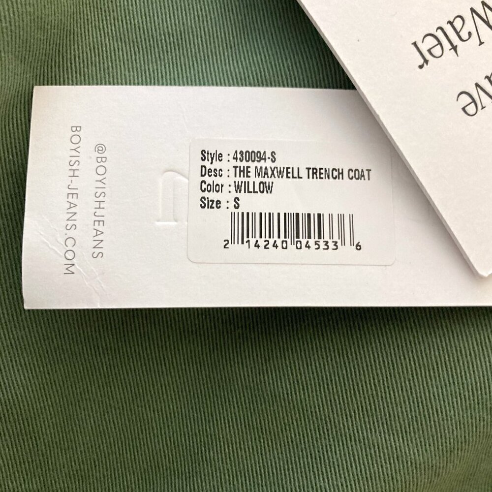 FREE PEOPLE x BOYISH Maxwell Trench Coat S Green - Picture 5 of 16